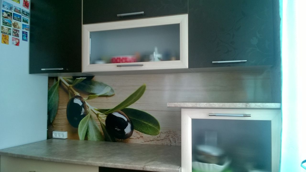 Фартук для кухни/интерьерная панель ABS гурман 52. Ветки маслин на кухне